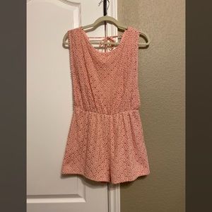 Charlotte Russe Peach Romper Size Medium